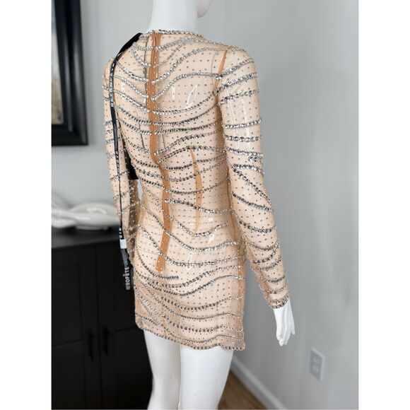 Retrofete Raes Sheer Embellished Long Sleeve Size Small - Picture 12 of 17